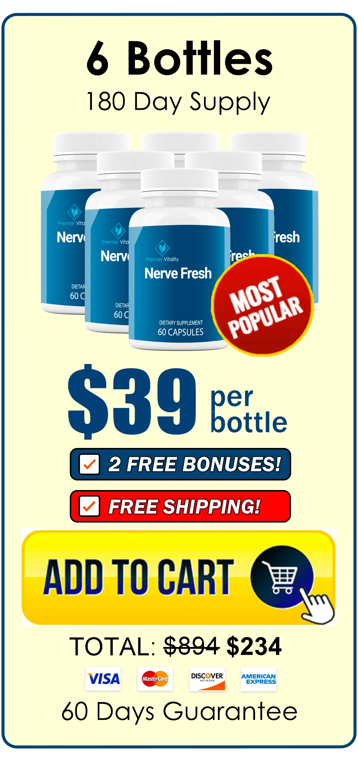 Nerve Alive™ 6 bottles pricing